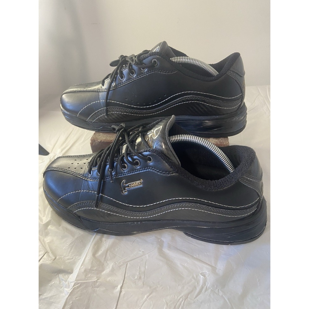 Men's Hammer Force Black/Carbon Left Hand Bowling Shoes-Size 10-Great‎ Condition